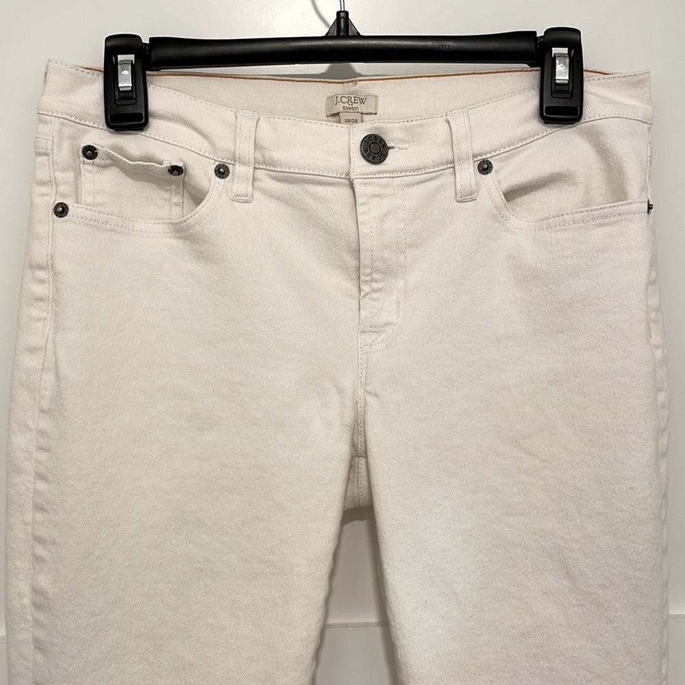 J. Crew white skinny stretch jeans